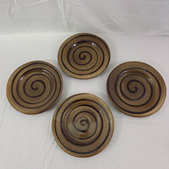 Sakura Port of Call Pinwheel 8” Stoneware Salad Luncheon Plates – Set of 4 - Picture 11 of 14